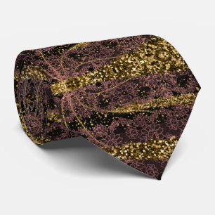 BROWN AND GLITTER TIE