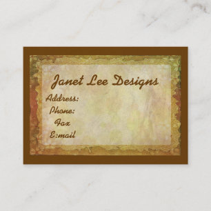 Brown And Gold Business Card