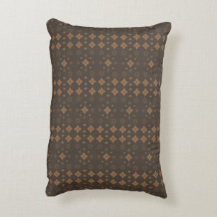 Brown and Gold Retro Vibes Decorative Cushion