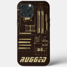 brown and gold RUGGED GEEK Motherboard Tech