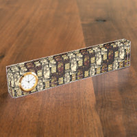 Brown and golden stain, carved rectangular pieces
