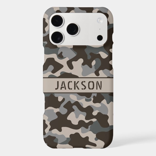 Brown and Gray Camouflage Personalized (Back)