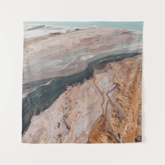 BROWN AND GRAY LAND TAPESTRY