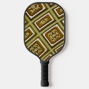 Brown and Green Architecture Pickleball Paddle