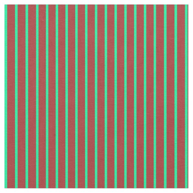 Brown and Green Lined/Striped Pattern Fabric (Close Up)
