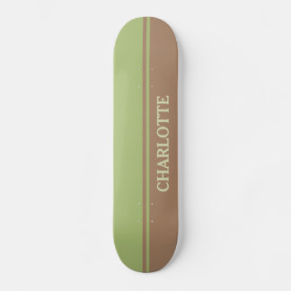 Brown and Green Skateboard