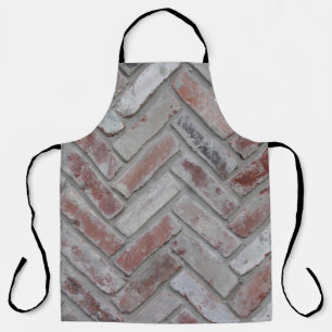Brown and grey concrete brick wall apron