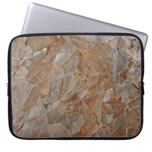 Brown and grey concrete frame laptop sleeve