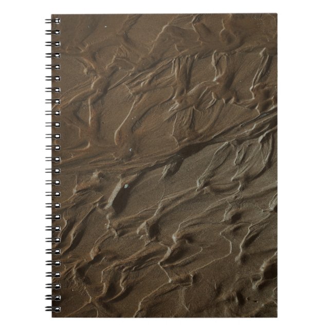 Brown and grey floral textile notebook (Front)