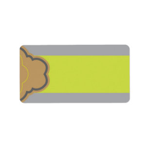Brown and Grey Floral Wedding Mailing Address Label