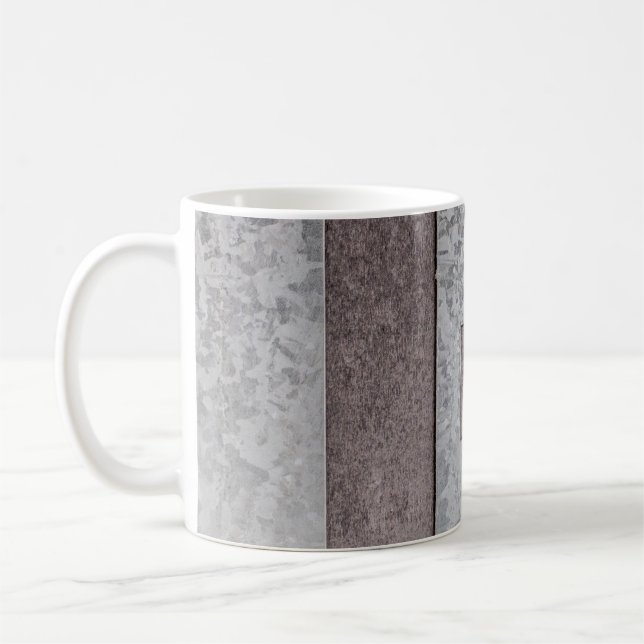 Brown and grey letter B artwork Coffee Mug (Left)