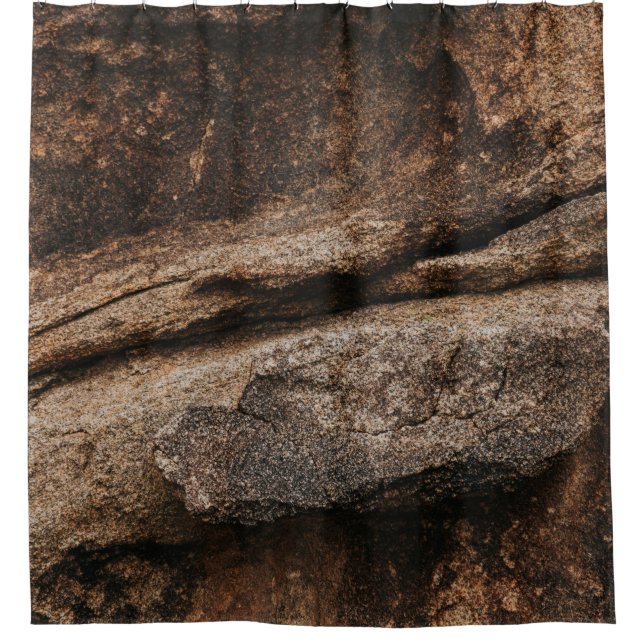 Brown and grey rock formation shower curtain (Front)