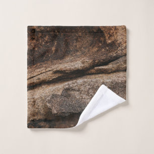 Brown and grey rock formation wash cloth