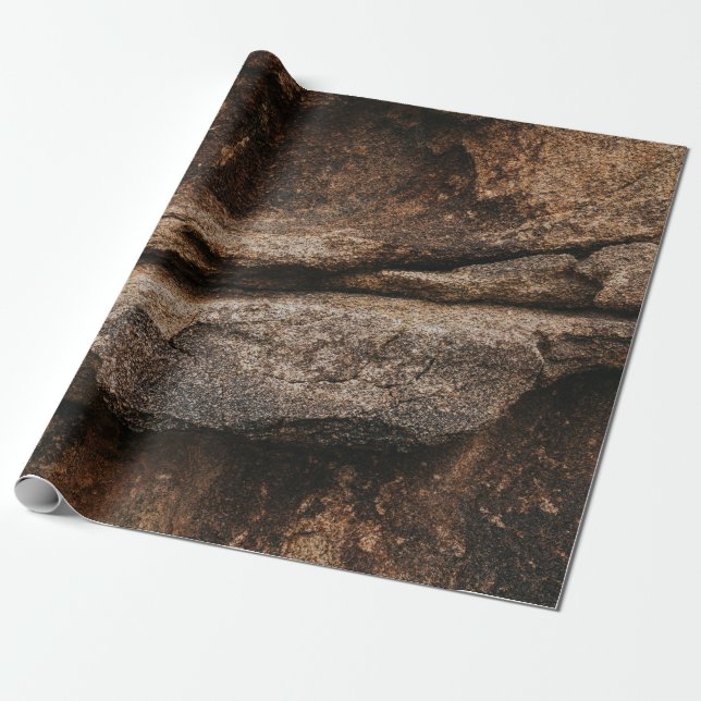 Brown and grey rock formation wrapping paper (Unrolled)