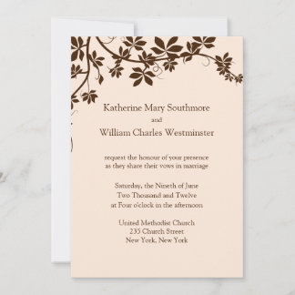 Brown And Ivory Wedding Invitations