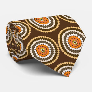 Brown And Orange Spotty Spots, Tie