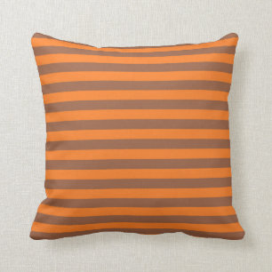Brown and Orange Stripes Cushion