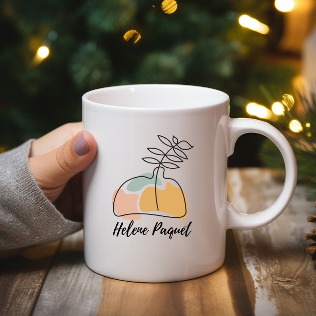 Brown and Pink Aesthetic Floral Mug (Creator Uploaded)