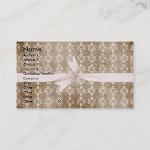 Brown and Pink Business Card