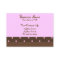 Brown and Pink Polka Dot "Chubby" Business Cards