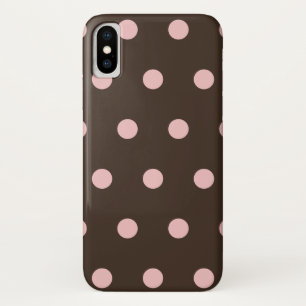 Brown and Pink Polka Dots Case-Mate iPhone Case