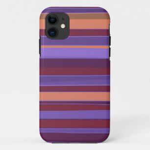 Brown and Purple Abstract Stripes Pattern Case-Mate iPhone Case