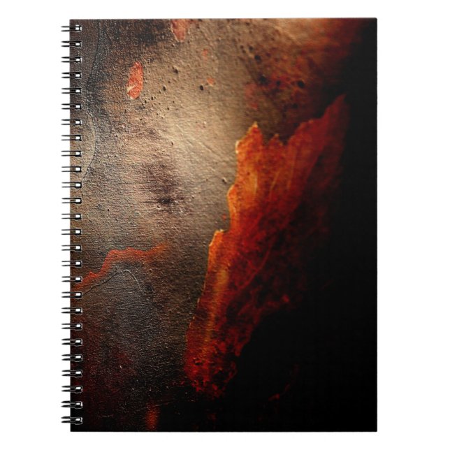 Brown and red concrete wall notebook (Front)
