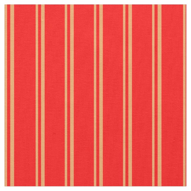 Brown and Red Lines/Stripes Pattern Fabric (Close Up)