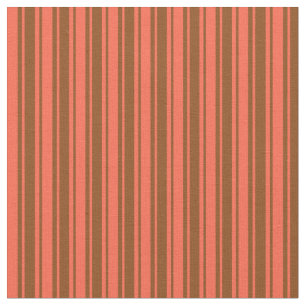 Brown and Red Pattern of Stripes Fabric