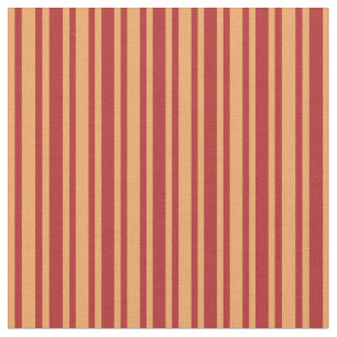 Brown and Red Stripes Pattern Fabric