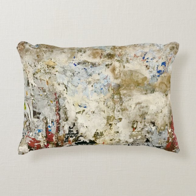 Brown and red wallpaper decorative cushion (Front)