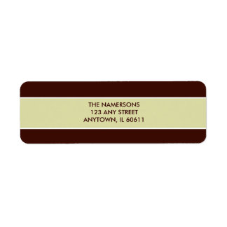 Brown and Tan Return Address Label