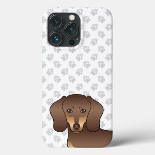 Brown And Tan Short Hair Dachshund Dog Head & Paws iPhone 13 Pro Case