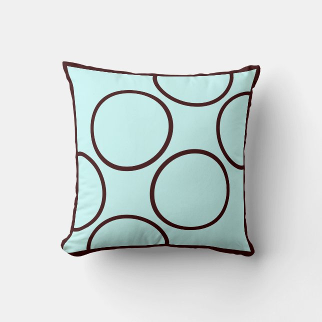brown and teal  modern  pillow (Front)