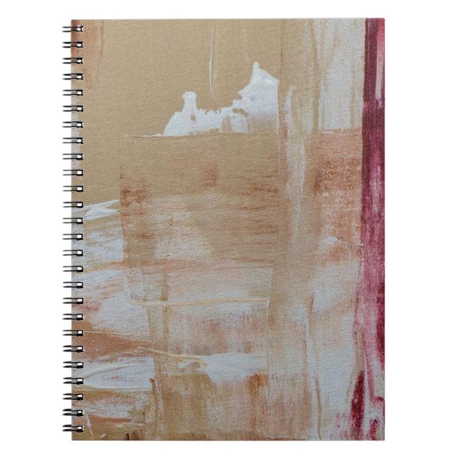 Brown and white abstract painting notebook (Front)