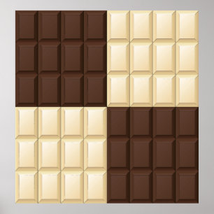 Brown And White Chocolate Poster