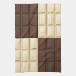 Brown And White Chocolate Tea Towel