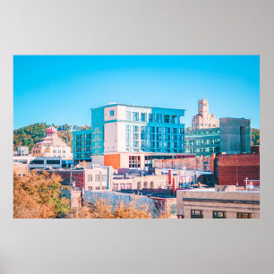 BROWN AND WHITE CONCRETE BUILDING UNDER BLUE SKY POSTER