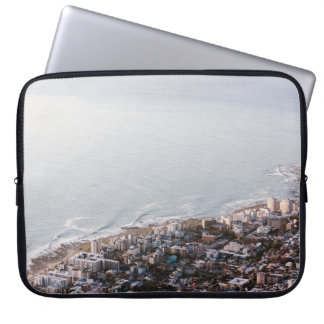 BROWN AND WHITE CONCRETE BUILDINGS LAPTOP SLEEVE