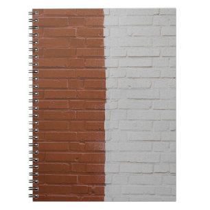Brown and white concrete wall notebook