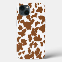 Brown And White Cow Hide Fur Pattern