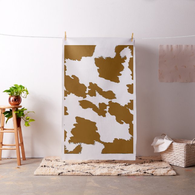 Brown and White Cow Print Fabric (In Situ)