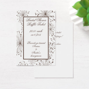 Brown and White Dandelion Fluff Raffle