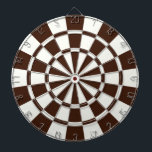 Brown And White Dartboard<br><div class="desc">Brown And White Dart Board</div>