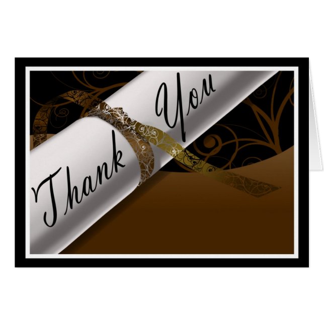 Brown and White Diploma (Front Horizontal)