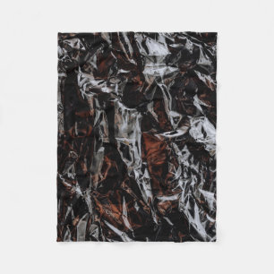 Brown and white dried leaves fleece blanket