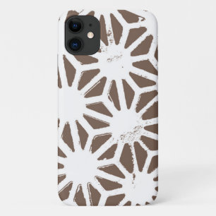 Brown and white geometric pattern Case-Mate iPhone case