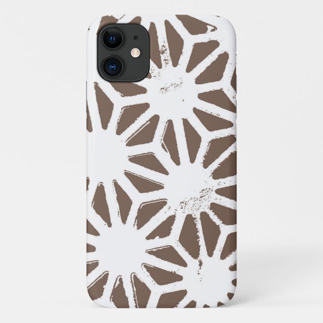 Brown and white geometric pattern Case-Mate iPhone case (Back)