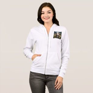 Brown And White Guinea Pig Moon And Daisies, Hoodie