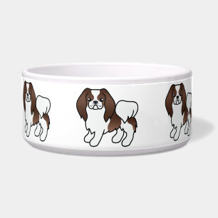Brown And White Japanese Chin Cartoon Dog
